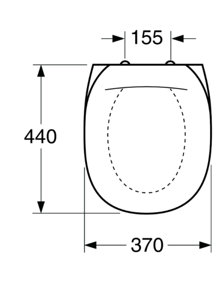 Tualetes poda vāks Basic standarts balts - 6