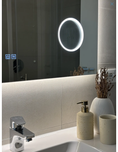 Spogulis ar LED apgaismojumu un apsildi, 70x100 cm, grima spogulis 50324041 - 1