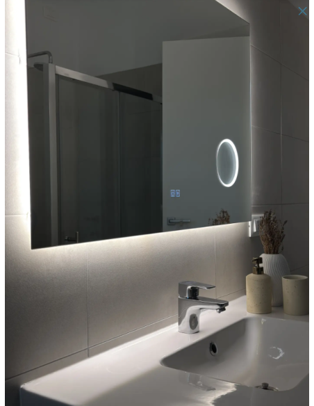 Spogulis ar LED apgaismojumu un apsildi, 70x100 cm, grima spogulis 50324041 - 2