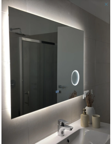 Spogulis ar LED apgaismojumu un apsildi, 70x100 cm, grima spogulis 50324041 - 3