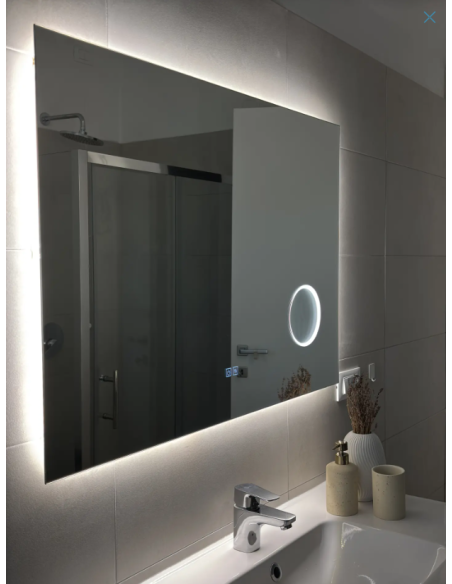 Spogulis ar LED apgaismojumu un apsildi, 70x100 cm, grima spogulis 50324041 - 3