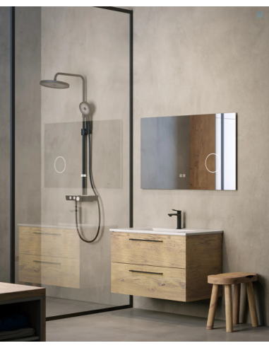 Spogulis ar LED apgaismojumu un apsildi, 70x100 cm, grima spogulis 50324041 - 4