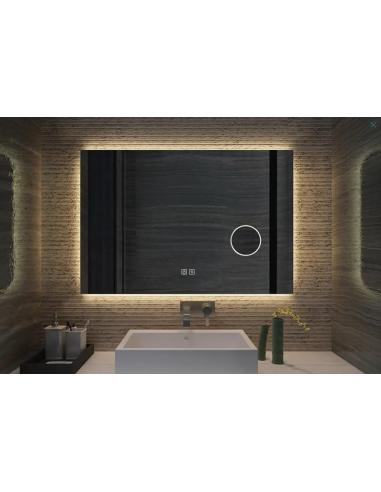 Spogulis ar LED apgaismojumu un apsildi, 70x100 cm, grima spogulis 50324041 - 7