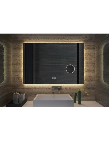 Spogulis ar LED apgaismojumu un apsildi, 70x100 cm, grima spogulis 50324041 - 7