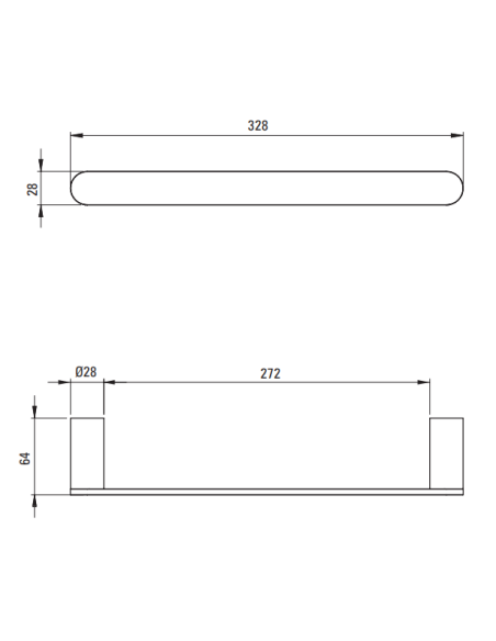 Deante Round Wall-mounted hanger, for towels - 30 cm ADR_0611 - 2