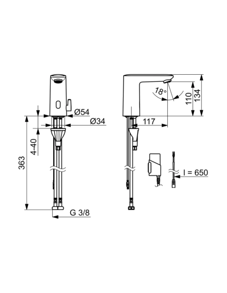 Oras Electra 9200FZ Izlietnes jaucējkrāns, 3 V, Bluetooth - 3