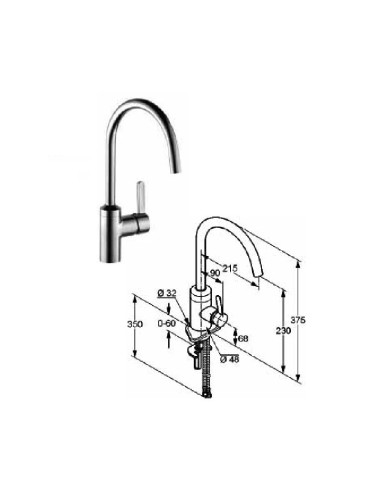 Kitchen sink faucet 428039675/NT, BINGOSTAR - 3