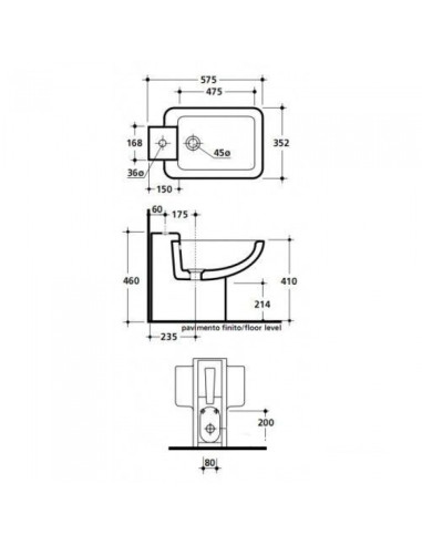 Bidē pods balts+melns - 8