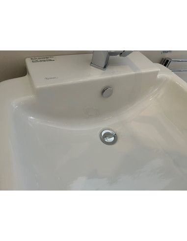 Keramiskā izlietne 60cm balta+melna - 2