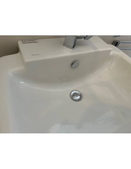 Kerasan Pelican keramiskā izlietne 60cm 244024, balta/melna - 2