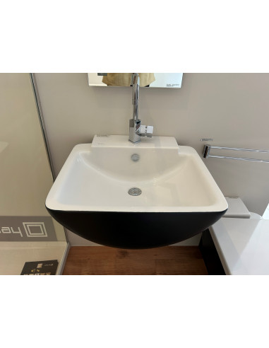 Keramiskā izlietne 60cm balta+melna - 3