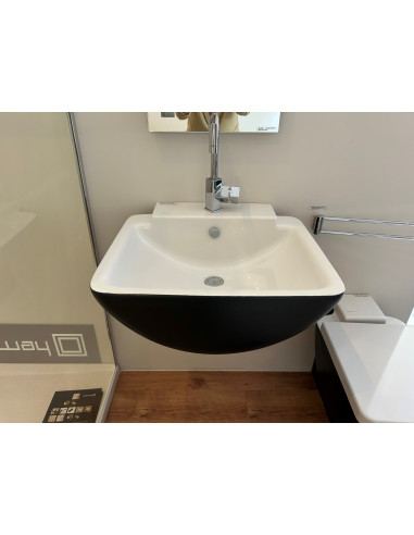 Keramiskā izlietne 60cm balta+melna - 7