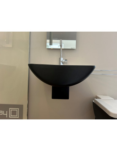 Keramiskā izlietne 60cm balta+melna - 9