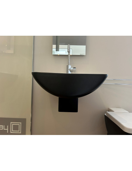 Keramiskā izlietne 60cm balta+melna - 9