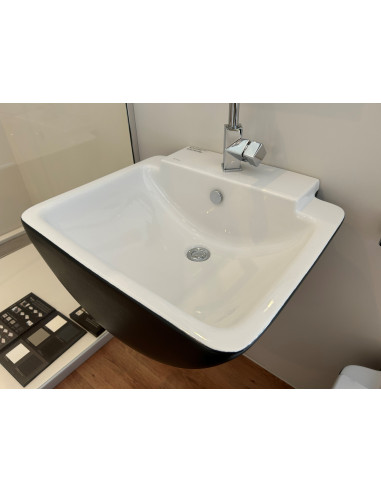 Keramiskā izlietne 60cm balta+melna - 10