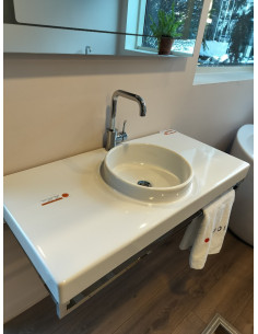 ArtCeram Planet Keramiska izlietne ar dvieļu turētāju 105X50, balta - 4