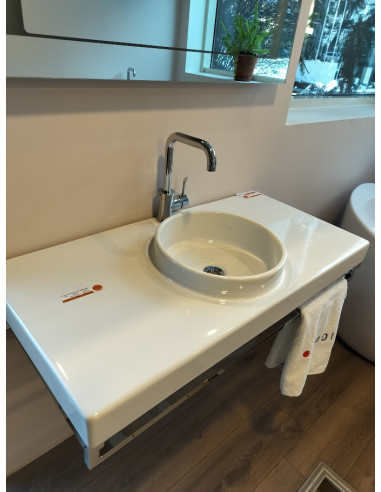 ArtCeram Planet Keramiska izlietne ar dvieļu turētāju 105X50, balta - 4