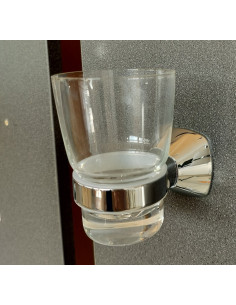 Glass cup with holder 02750010, chrome SMART - 1 2