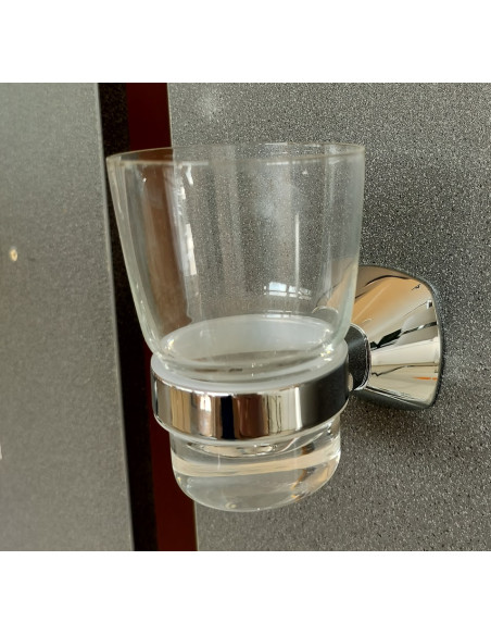 Stiklinis puodelis su laikikliu 02750010, chromuotas SMART - 2