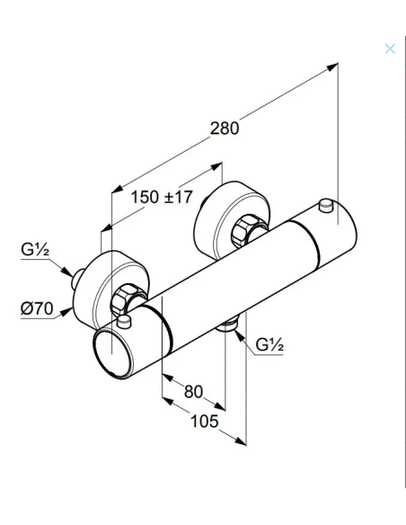 Dušisegisti termostaadiga 352000538, OBJEKTA - 2
