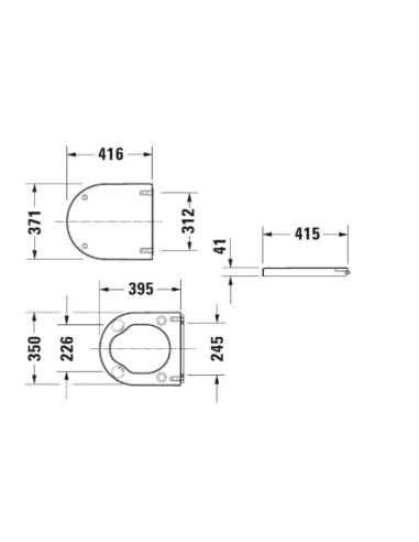Duravit Starck 3 - Toilet seat, white 0062410000 - 1