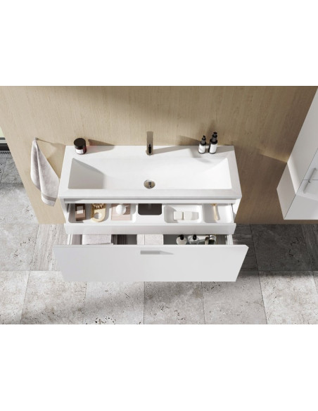 Ravak Clear 100cm Sink white with tap hole, XJJ01110000 - 2