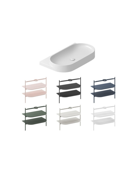 Izlietne Yard 800 keramikas izlietne bez cauruma, balta, XJX01080000