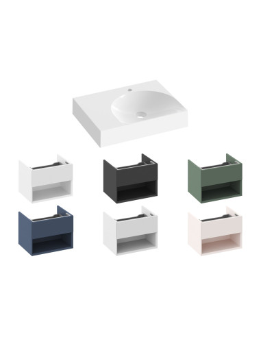 Izlietne Lite 600/450 L, balta bez pārplūdes ar...