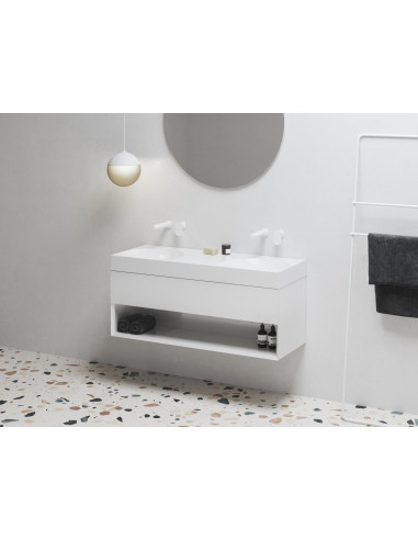 Dubultā izlietne Lite 1200, balta, bez...