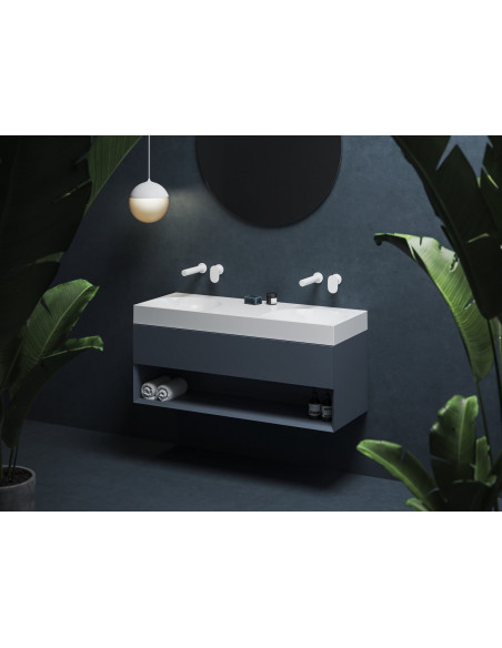 Dubultā izlietne Lite 1200, balta, bez pārplūdes un caurumiem, XJX01312001