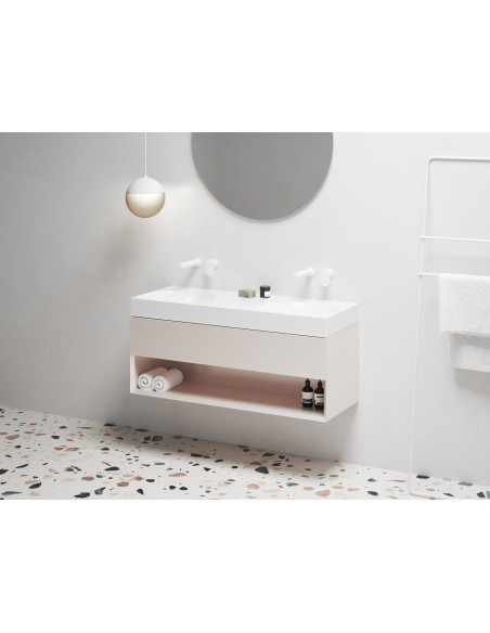 Dubultā izlietne Lite 1200, balta, bez pārplūdes un caurumiem, XJX01312001