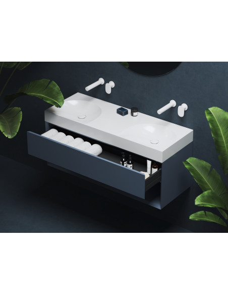 Dubultā izlietne Lite 1200, balta, bez pārplūdes un caurumiem, XJX01312001