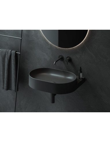 Izlietne Yard 600, keramika, bez cauruma, melna...