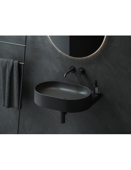 Izlietne Yard 600, keramika, bez cauruma, melna matēta, XJX0D060000