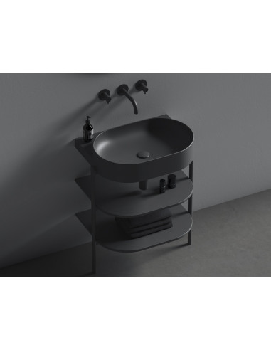 Izlietne Yard 600, keramika, bez cauruma, melna...