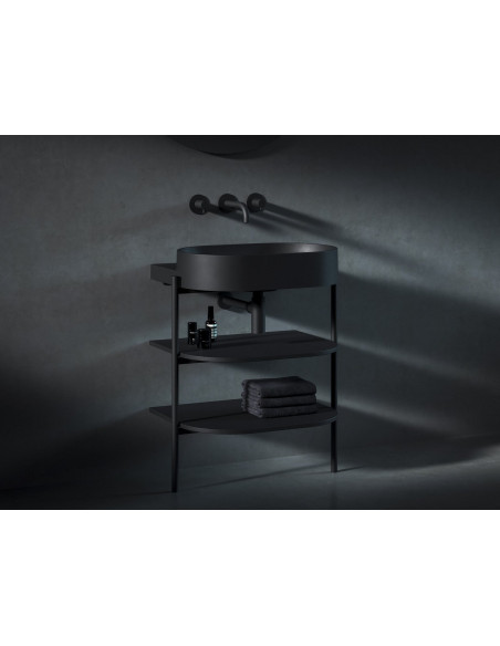 Izlietne Yard 600, keramika, bez cauruma, melna matēta, XJX0D060000