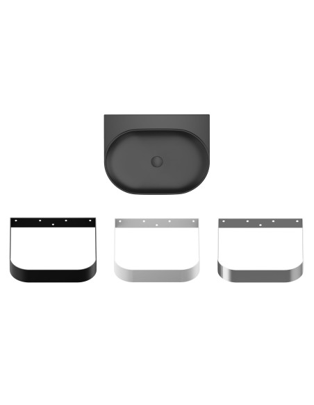 Izlietne Yard 600, keramika, bez cauruma, melna matēta, XJX0D060000