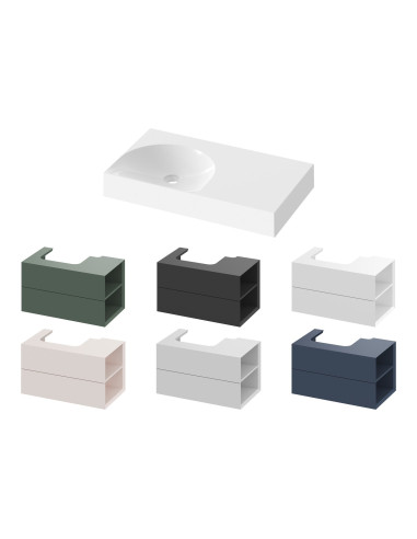 Izlietne Lite 800/450 R, balta bez pārplūdes un...