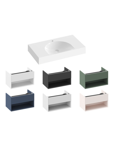 Izlietne Lite 800/450 S, balta bez pārplūdes ar caurumu, XJX01280004