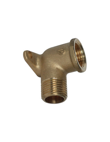 Līkums ar sienas stiprinājumu 6306G 1/2"(I-Ā)