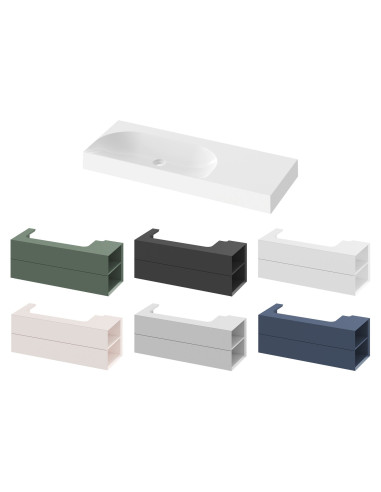 Izlietne Lite 1200/800 R, balta bez pārplūdes...