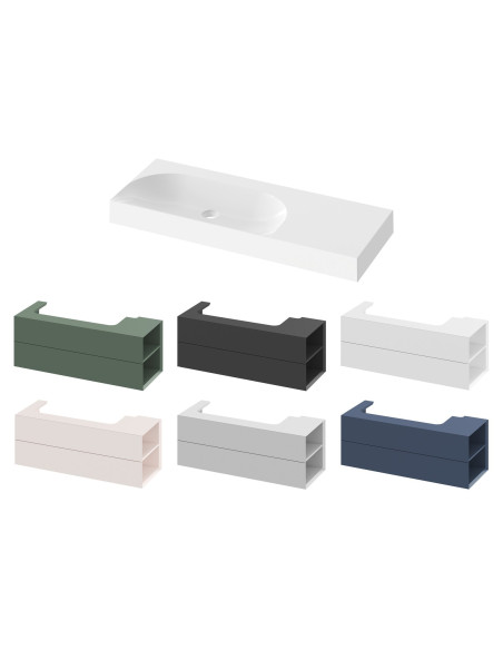 Izlietne Lite 1200/800 R, balta bez pārplūdes un cauruma, XJXP1312000