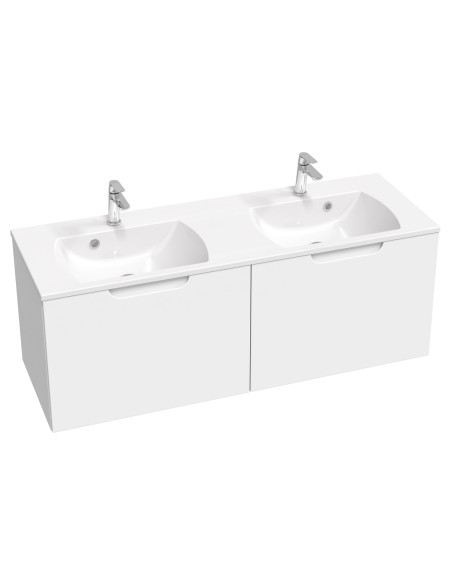 Dubultā izlietne Classic II 1300 Slim balta ar caurumiem, XJX01113001