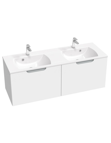 Dubultā izlietne Classic II 1300 Slim balta ar caurumiem, XJX01113001