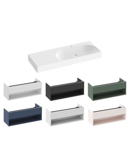 Izlietne Lite 1200/800 L, balta, bez pārplūdes ar caurumu, XJXL1212000