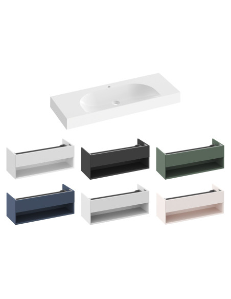 Izlietne Lite 1200/800 S, balta, bez pārplūdes ar caurumu, XJX01212000