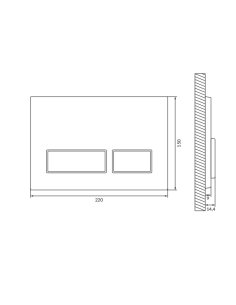 copy of WC toilet cistern button white, MOVI II - 1 2