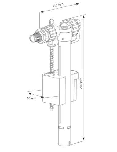 K99-0147 Cersanit filling valve for Target/Leon/Aqua/Astra frame - 5