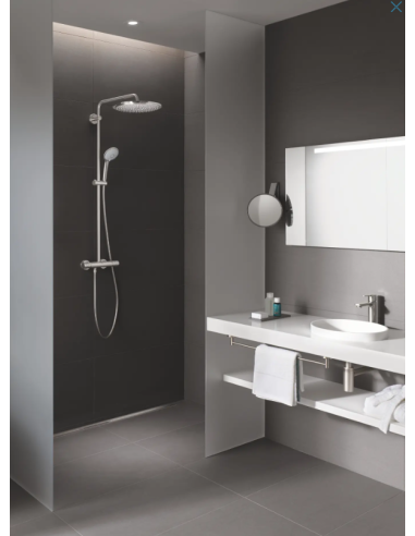 Душевая система Grohe Euphoria с термостатом - душевая лейка 310 мм - режим распыления "Дождь", 26075DC0 - 4