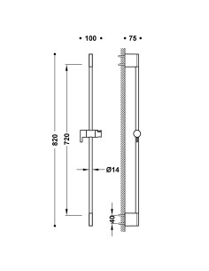 TRES Bīdāms dušas stienis - 03463701AC - 2 2